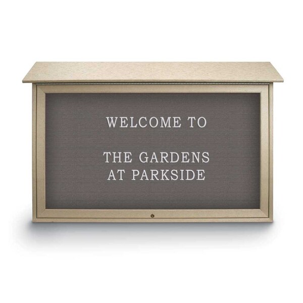 Indoor Enclosed Combo Board, 42"x32", Satin Frame/White Porc & Rubber